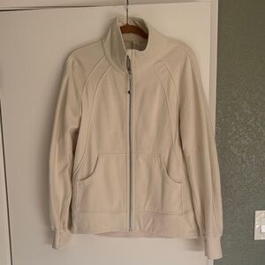 Euc lululemon oversized scuba full zip ivory size XS/S